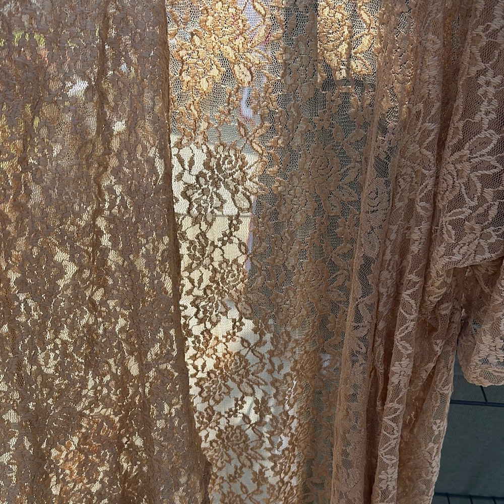 Windsor Floral Lace Cover-Up in Soft Beige - Picture 3 of 3